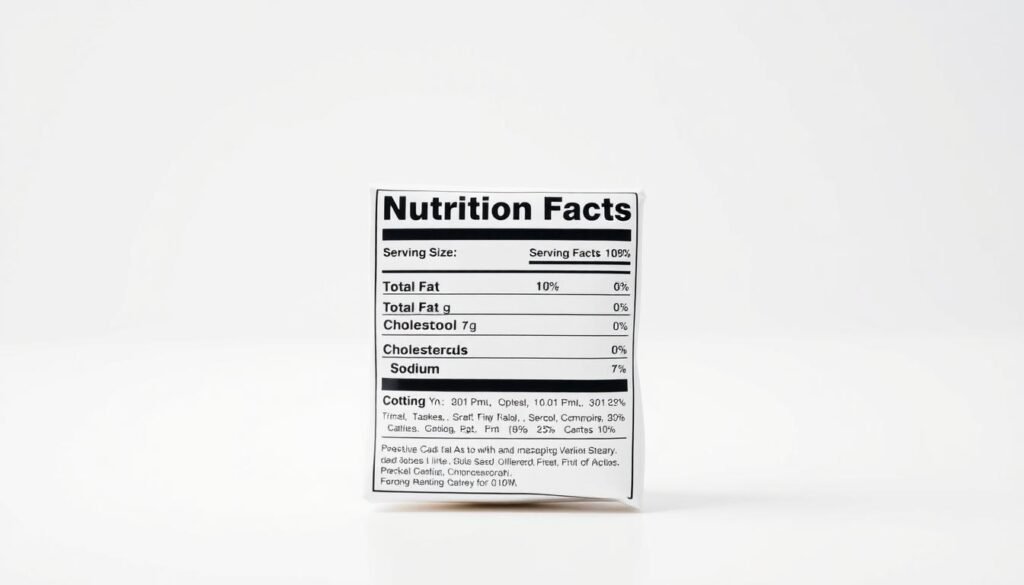 nutrition facts label