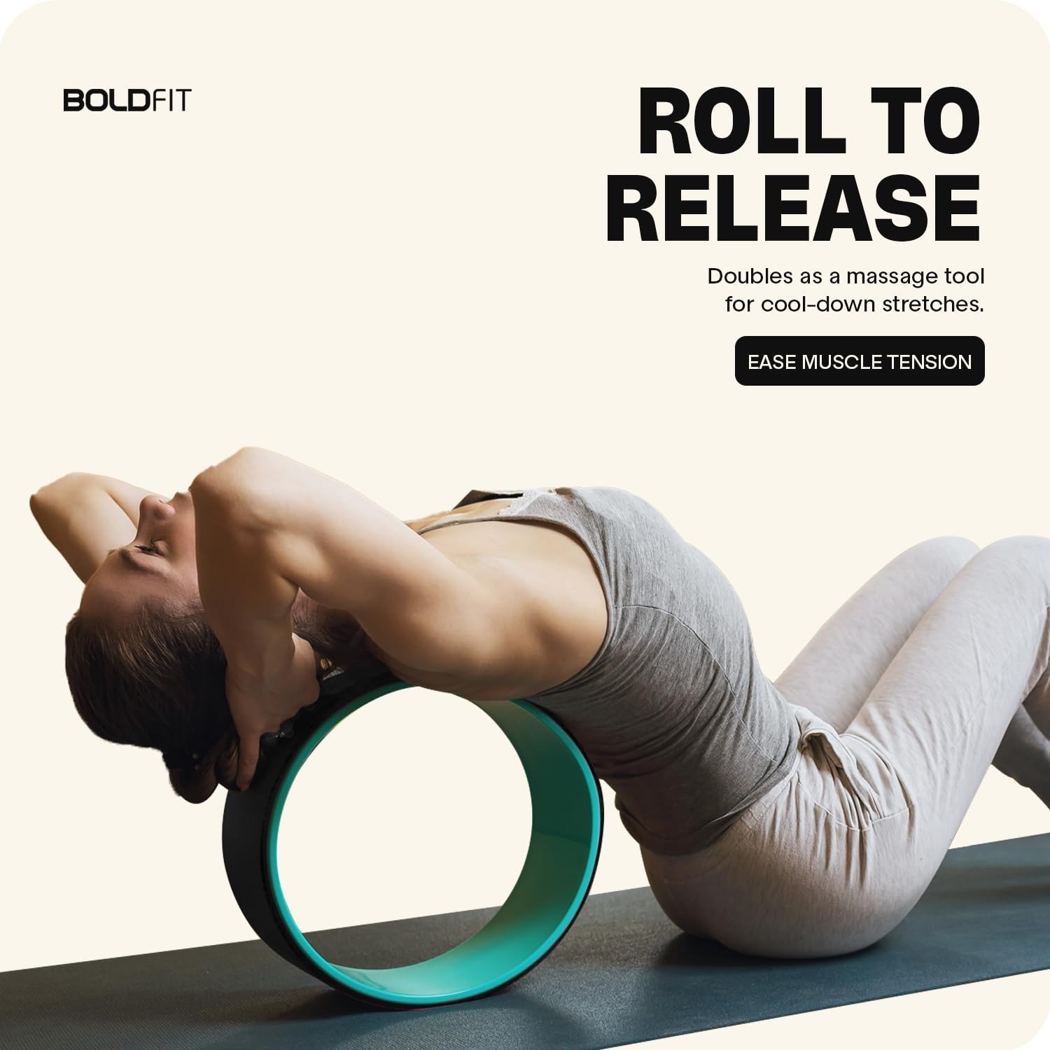 Yoga Wheel for Back Pain Relief, Stretching & Flexibility